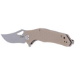 Kubey Knife Phemius Tan G10, Bead Blasted D2 (KU149B)