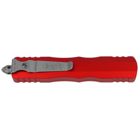 Nóż automatyczny OTF Microtech Dirac Delta D/E Red Aluminium, Apocalyptic by Tony Marfione (227-10APRD)