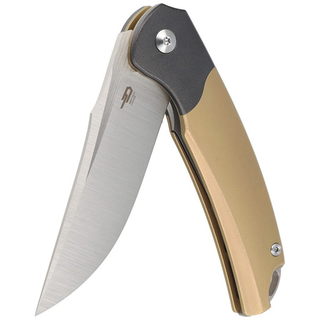 Nóż składany Bestech Supernova Gold Titanium/Black Zirconium, Satin M390 (BT2111C)