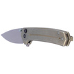 Nóż WE Knife Culex Green Titanium, Silver Bead Blasted CPM 20CV (WE21026B-5)