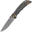 Nóż składany Spartan Blades Harsey 3.25 Folder Plague Doctor Black/Gold Titanium,  Stonewashed MagnaCut by William W. Harsey (SF10DOCTOR BK)