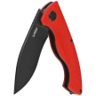Kubey Timberwolf Knife Red G10, Blackwashed 14C28N (KU208I)