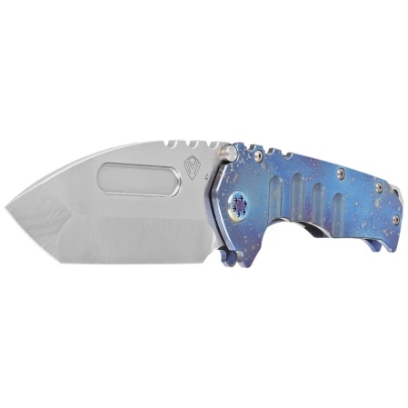 Medford Praetorian T Tanto Flamed ''Galaxy'' Titanium, Bronze HW, Brsh/''Galaxy'' Clip, Satin S45VN by Greg Medford (MK0124STT-03A2-T1CF-BN)