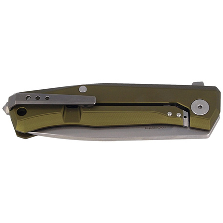 Nóż składany LionSteel Myto Green Aluminium, StoneWashed M390 by Molletta (MT01A GS)