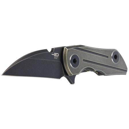 Bestech 2500 Delta Knife Bronze Titanium, Black Stonewashed CPM S35VN by Poltergeist Works (BT2006D)