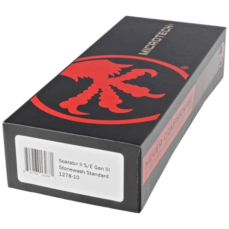 Nóż automatyczny OTF Microtech Scarab II Gen III S/E Black Aluminium, Stonewashed M390MK by Tony Marfione (1278-10)