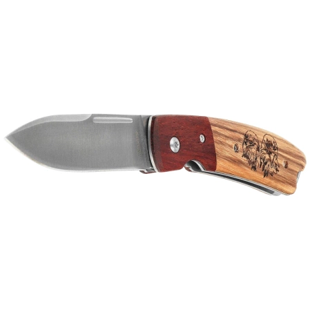 Martinez Albainox Eagle Hunting Knife Zebra Wood, Satin 3Cr13MoV (25079GR621)