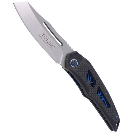 Nóż składany TOKISU Tactical Black G10 / Carbon Fiber, Satin D2 (18714)