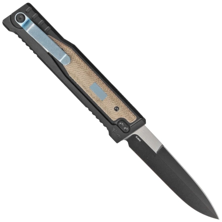 Reate EXO 2.0 D/E Black PVD Titanium / Green Micarta, Black PVD Elmax (EXO BLK.PVD.DE.GRM)