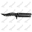 Nóż składany motylek Martinez Albainox Flamas Black Aluminium, Black 3Cr13Mov (02138)
