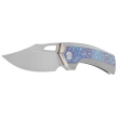 Nóż składany WeKnife Nefaris LE No 057/260 Gray/Flamed Titanium, Hand Rubbed Satin CPM 20CV (WE22040FA-1)