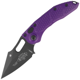 Nóż automatyczny Microtech Stitch-A S/E Tactical Purple Aluminium, Black M390 by Borka Blades and Tony Marfione (169-1PU)