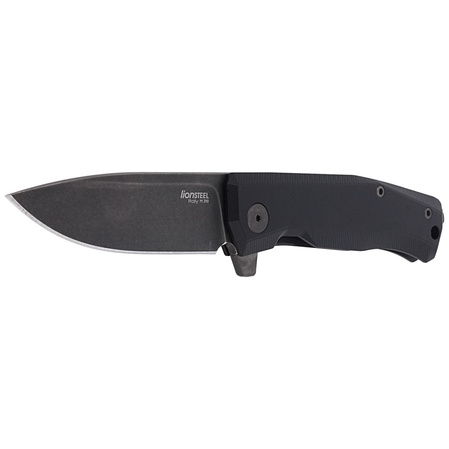 LionSteel Myto Knife Black Aluminum, PVD/Stonewashed M390 by Molletta (MT01A BB)