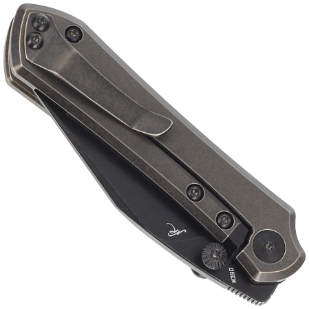 Bestech Icarus Knife Black-Bronze Stonewashed Titanium, Black Stonewashed M390 by Nick Rogers (BT2302B)