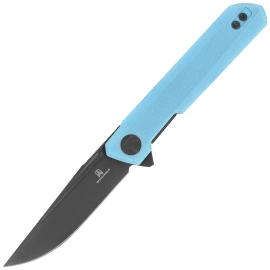 Bestechman Mini Dundee Tiffany Blue G10, Grey PVD D2 by Ostap Hel knife (BMK03L)