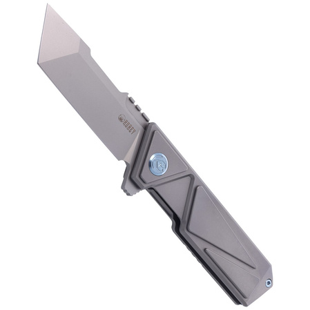 Kubey Knife Avenger Frame Lock Gray Titanium, Bead Blasted 14C28N (KB209A)