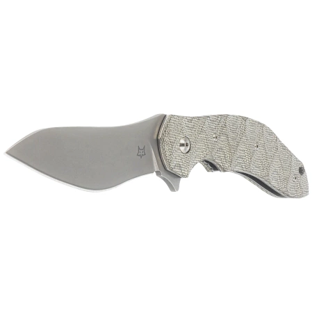 Nóż składany Fox Flipper  OD Green Canvas Micarta, Acid Stonewashed N690Co by Jens Ansø (FX-302 MOD)