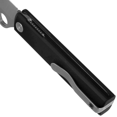 Nóż składany Spyderco Essenza Black Aluminium, Satin N690Co by Riccardo Gobbato (C272ALBKP)