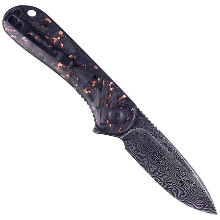Nóż CIVIVI Elementum Flipper Shredded Carbon Fiber / Copper Shred, Black Damascus (C907C-DS3)
