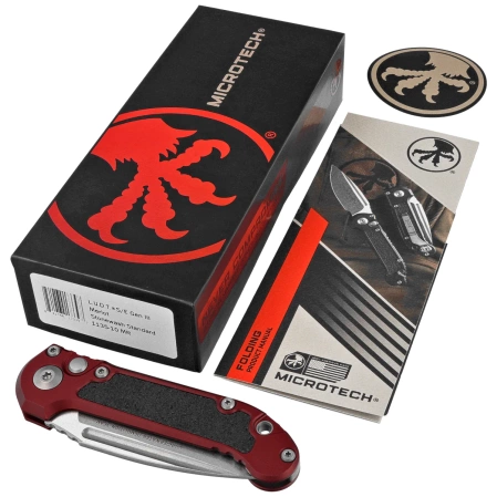 Nóż automatyczny OTF Microtech Ultratech Gen IV S/E Tan Aluminium, Apocalyptic M390MK by Tony Marfione (11214-10APTA)