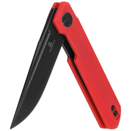 Nóż składany Bestechman Mini Dundee Special Red G10, Black PVD D2 by Ostap Hel (BMK03N)