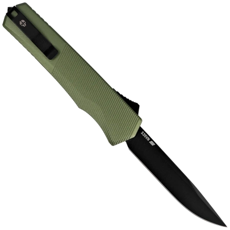 Nóż automatyczny OTF Tekto A5 Spry D/P OD Green Aluminium, Black CPM S35VN