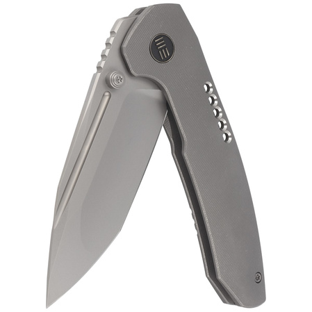 Nóż składany WE Knife Trogon Gray Titanium, Silver Bead Blasted CPM 20CV by Brian Brown (WE22002-1)