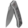 Remette RT-Steed Knife Gray Titanium/Black-Pink Carbon Fiber, Pearlescent M390 (RTWS-TP)