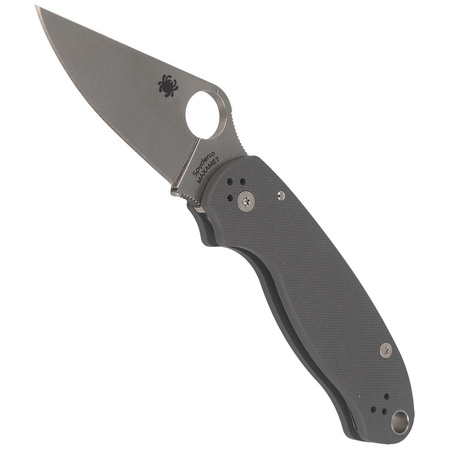 Spyderco Para 3 G-10 Dark Gray Maxamet Plain Knife (C223GPDGY)