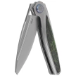 Rike Knife Baidi T Titanium/Green Carbon Fiber, Bead Blasted M390 (RK-Baidi-T-P/GCF)