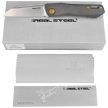 Real Steel Solis Gray/Gold Titanium, Satin N690 by Poltergeist Work (7062G)
