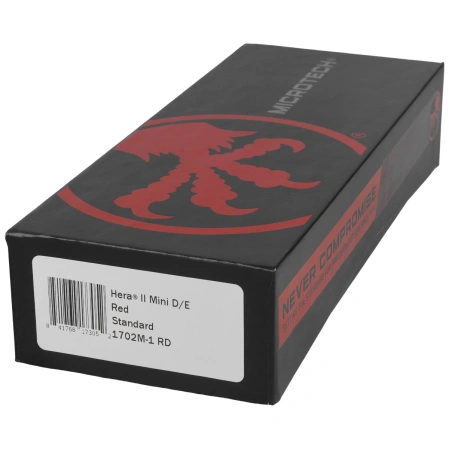 Microtech Hera II Mini D/E Red Aluminium, Black M390MK by Tony Marfione (1702M-1RD)