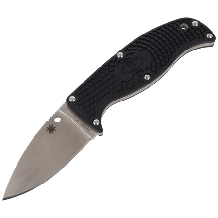 Spyderco Enuff FRN Black Leaf PlainEdge Knife (FB31PBK)