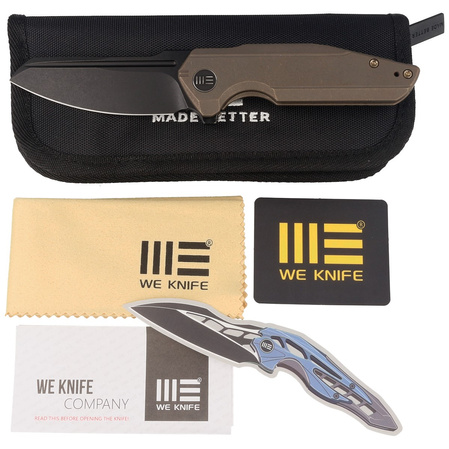 WE Knife StarHawk Bronze Titanium, Black Stonewashed CPM 20CV (WE21017-2)