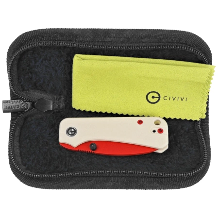 Civivi Knife Baby Banter Ivory G10, Red Painted Nitro-V by Ben Petersen (C19068S-7)