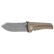 Tecnocut TCN6530K2-SSW Knife - Brown G10, Stonewashed 440
