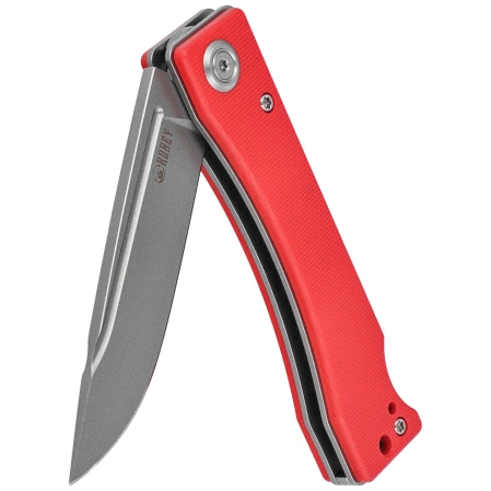 Nóż składany Kubey Akino Red G10, Beadblasted 14C28N by Tiguass (KU2102F)