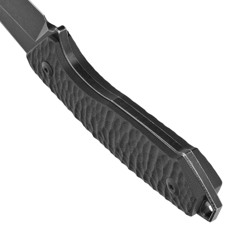 Remette Allosaurus Knife Black G10, Black Stonewashed D2 (RTAS-A)