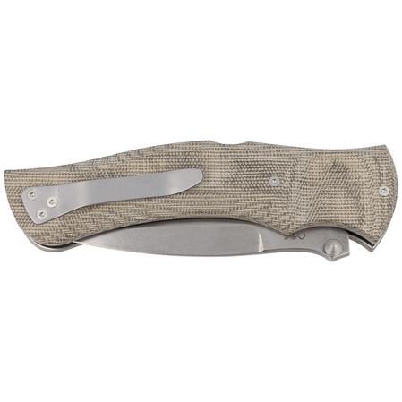 Viper Start Green Canvas Micarta, Stonewashed N690 by Fabrizio Silvestrelli Knife (V5850CV)