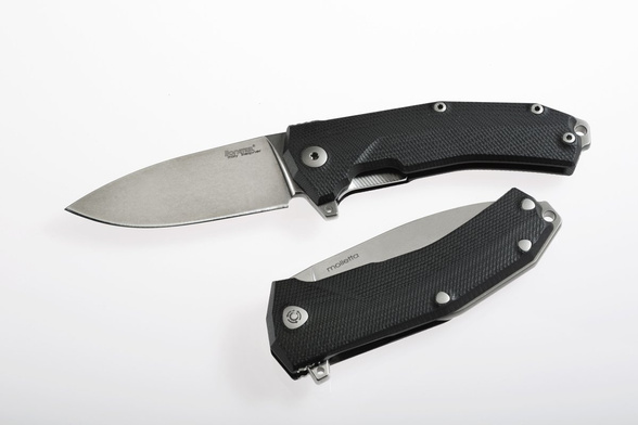 Nóż składany LionSteel KUR Black G10, Stonewashed Sleipner by Molletta (KUR BK)
