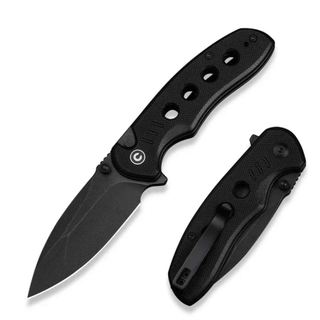 Civivi Triptych Knife Black G10, Black Stonewashed 14C28N (C23085B-1)