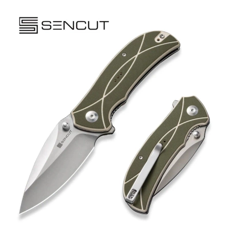 Nóż składany Sencut Hyrax Green/Ivory G10, Satin 9Cr18MoV (S23097-2)