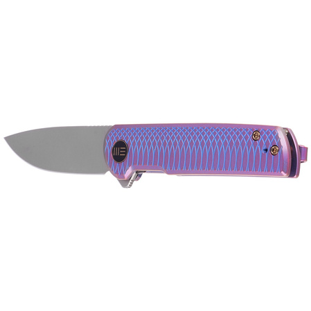 Nóż składany WE Knife Charith LE No 072/210 Ripple Pattern Purple Titanium, Silver Bead Blasted CPM 20CV (WE20056-2)