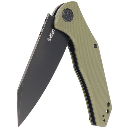 Nóż składany Kubey Flash Green G10, Blackwashed AUS-10 (KU158F)