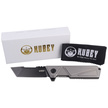 Kubey Knife Avenger Frame Lock Gray Titanium, Dark Stonewashed 14C28N (KB209B)