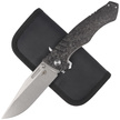 Bestech Keen II Black Titanium/Marbled Carbon Fiber, Stonewashed/Satin CPM S35VN by Koens Craft Knife (BT2301B)