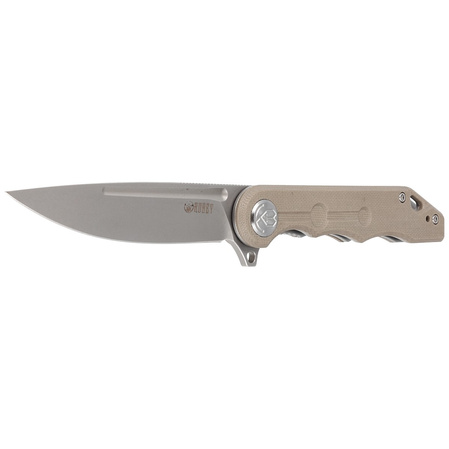 Kubey Knife Mizo Tan G10, Bead Blast AUS-10 by Tiguass (KU312H)