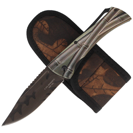 Herbertz Solingen Hit knife 3D Bamboo motif, carrying case (577812)