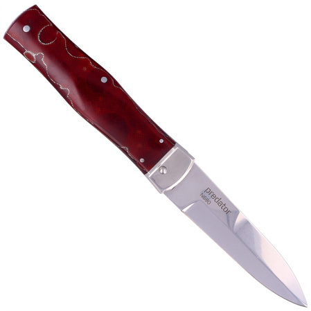 Nóż sprężynowy Mikov Predator Red Raffir, Mirror N690 (241-BRa-1/KP Red)