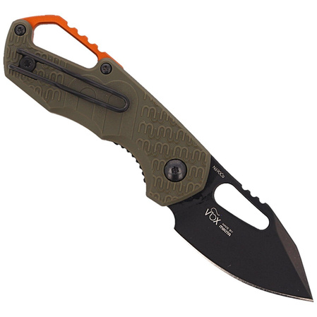 MKM Isonzo Clip Point Knife Green FRN, Black Idroglider N690 by Jesper Voxnæs (MKFX03-3PGO)